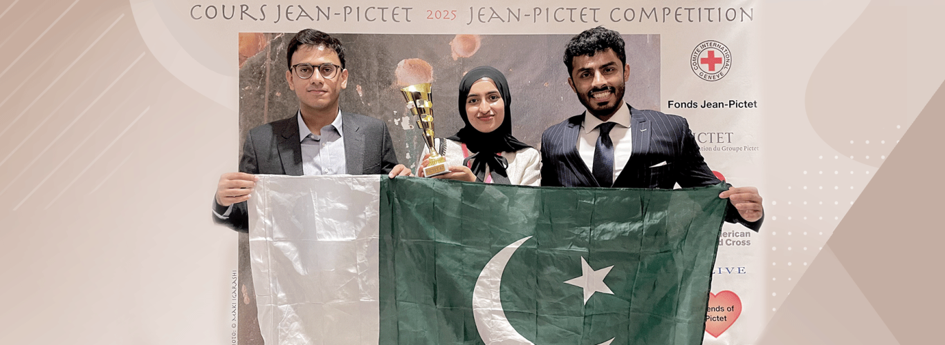 LUMS Students Make History as the First Pakistani Team to Win the Jean-Pictet International Humanitarian Law Competition!